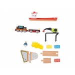 Set Port Trenulet Macara mare si Vapor cu containere 12 piese Set Port Trenulet Macara mare si Vapor cu containere 12 piese